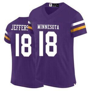 Mens Youths Kids Justin Jefferson Purple Vapor Jersey Stitched